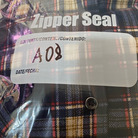 Men’s plaid checkered button down collared flannel shirt blue black white red - Picture 8 of 8